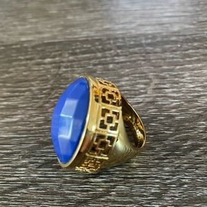 Tory Burch blue dome ring size 7/7.5